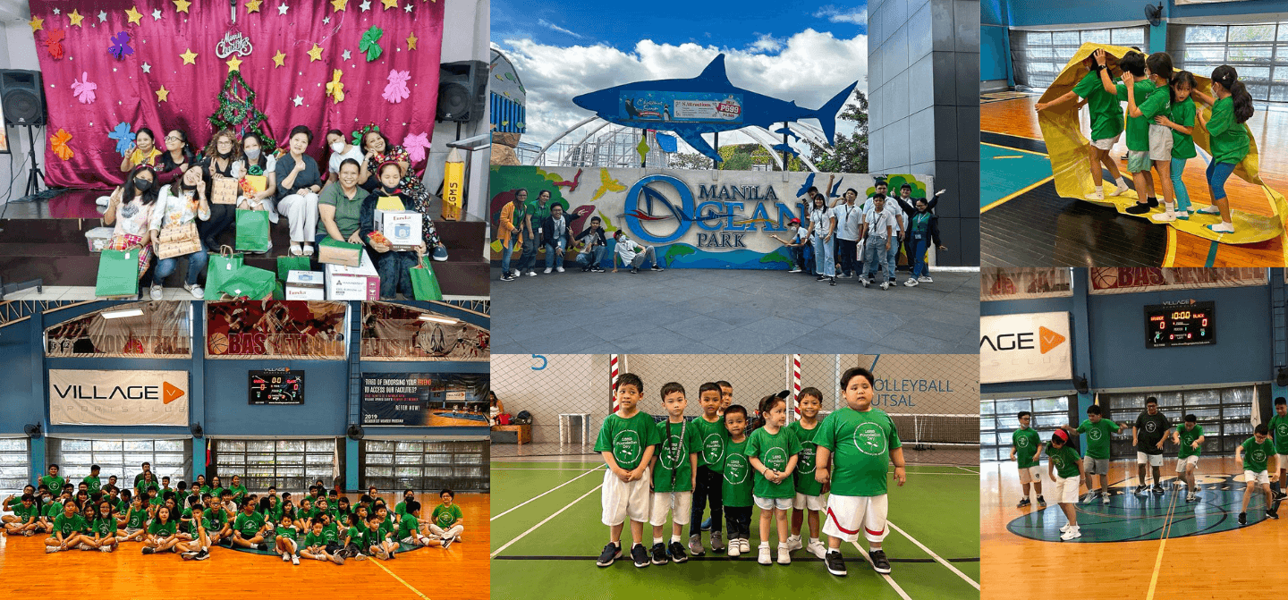 Students on a school outing and at a sports club event